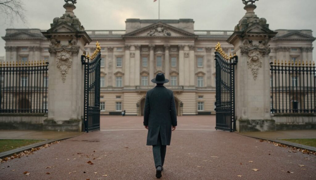 Buckingham Palace with symbolic royal separation representing Prince William royal family decision affecting Beatrice and Eugenie
