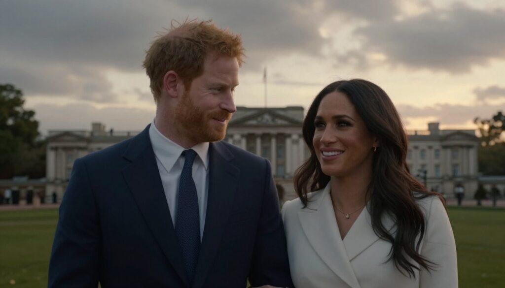 Harry and Meghan’s 8th anniversary emotional celebration with palace silence contrast concept image
