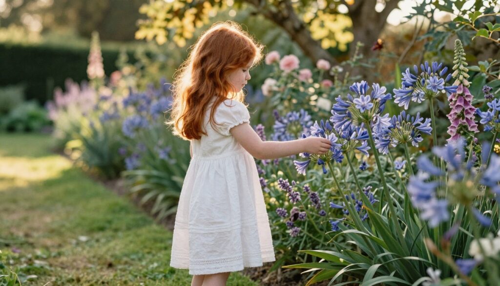 Emotional birthday celebration scene resembling Harry and Meghan with their daughter in California garden