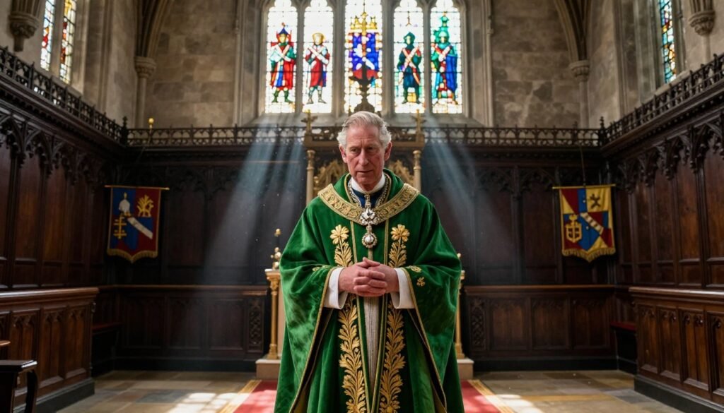 Order of the Thistle ceremony under King Charles at St Giles' Cathedral in Edinburgh