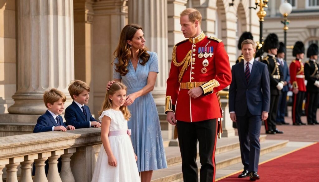 Wales Family Social Media Update featuring Princess Catherine adjusting Princess Charlotte’s hair before royal ceremony